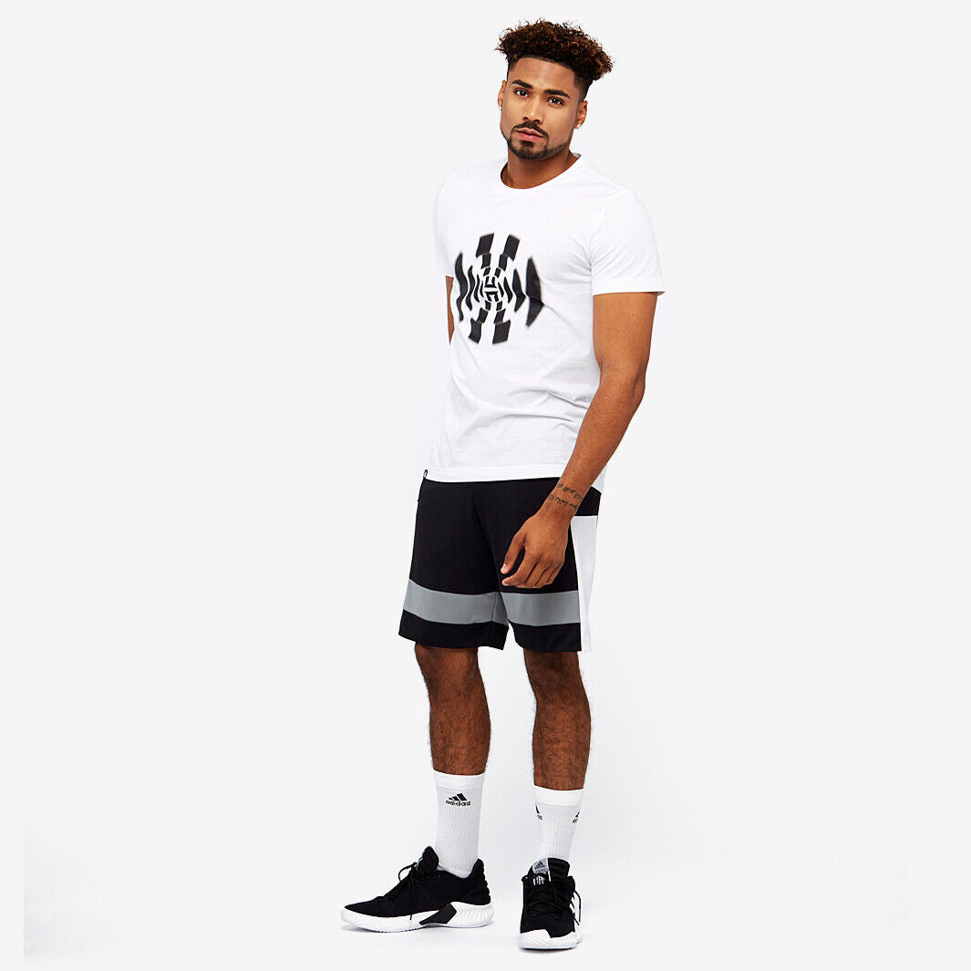 Adidas Men`s Harden Logo Graphic T-Shirt White